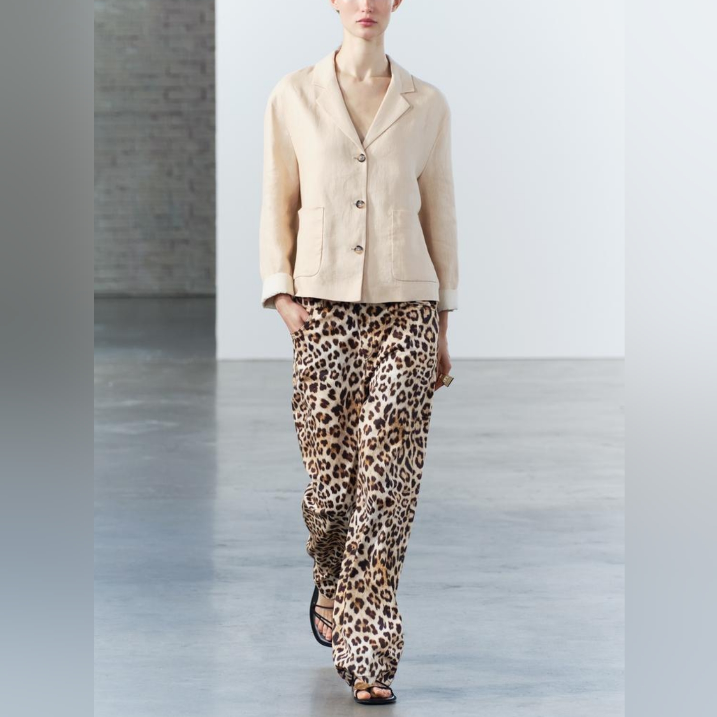 Zw Collection 100 Percent Linen Blazer